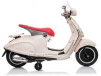 Motorek elektryczny SUN BABY Scooter Vespa Biały dzieci pojazd skuter