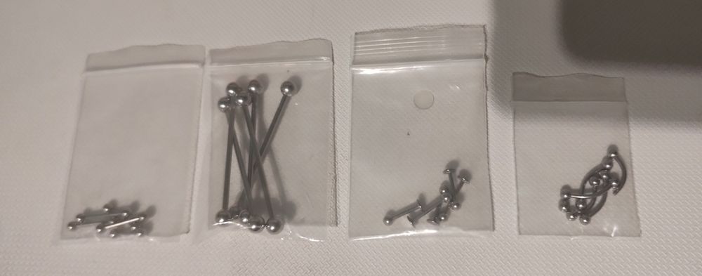 Piercing kolczyki 45 sztuk
