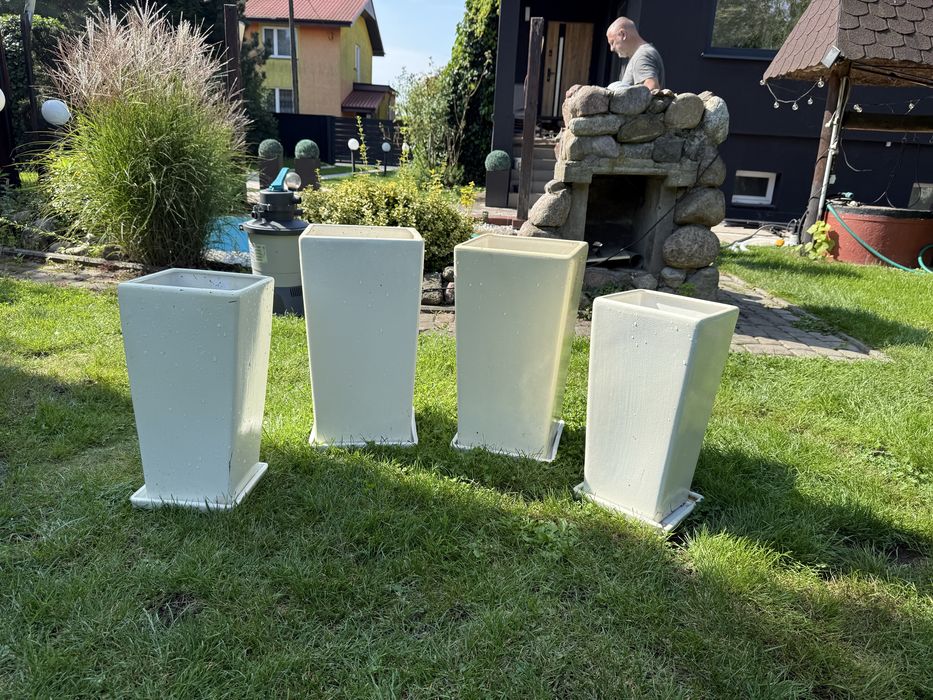 4 duże donice wewnetrzne zewnetrzne 53cm 45cm