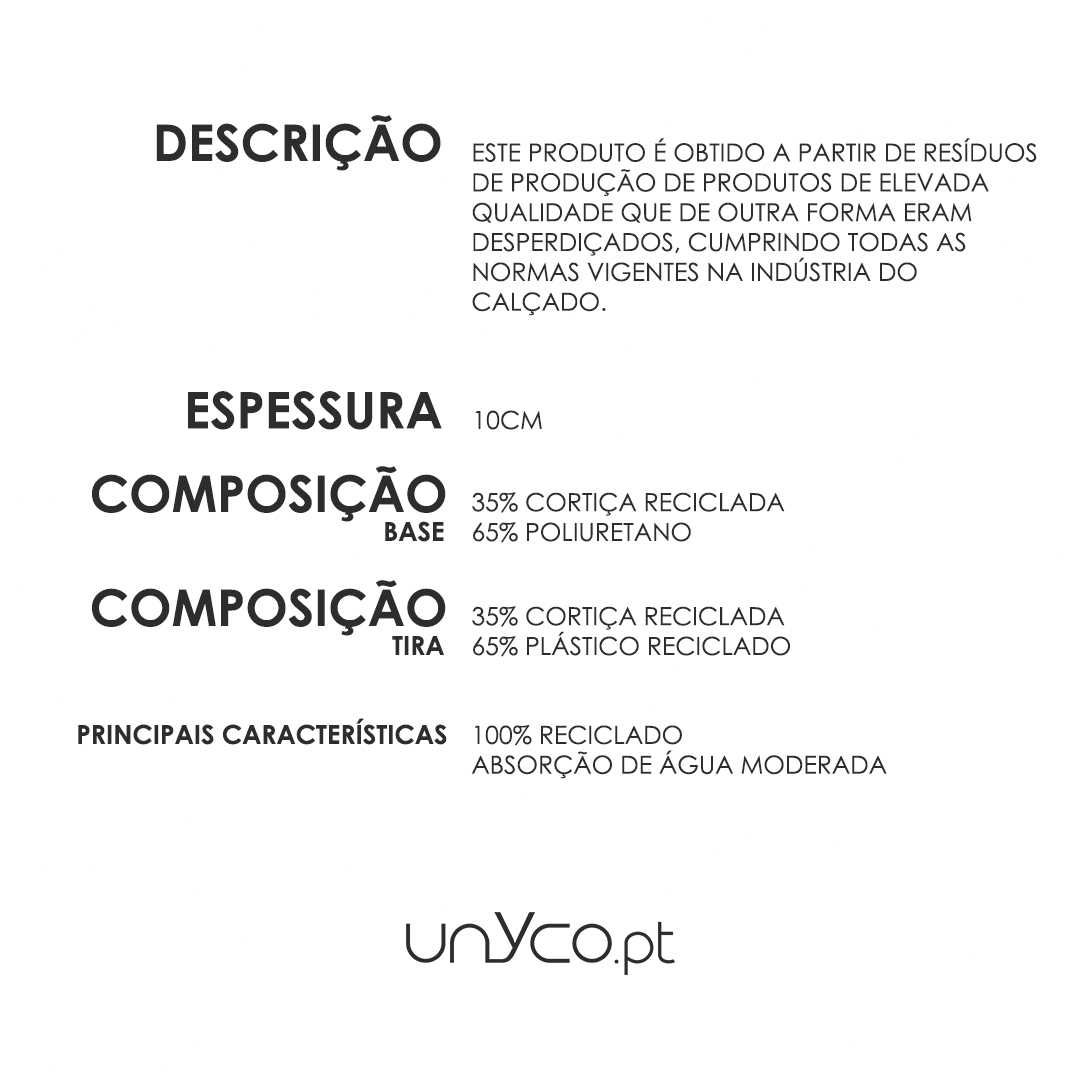 Chinelo com cortiça reciclada Cork Unyco