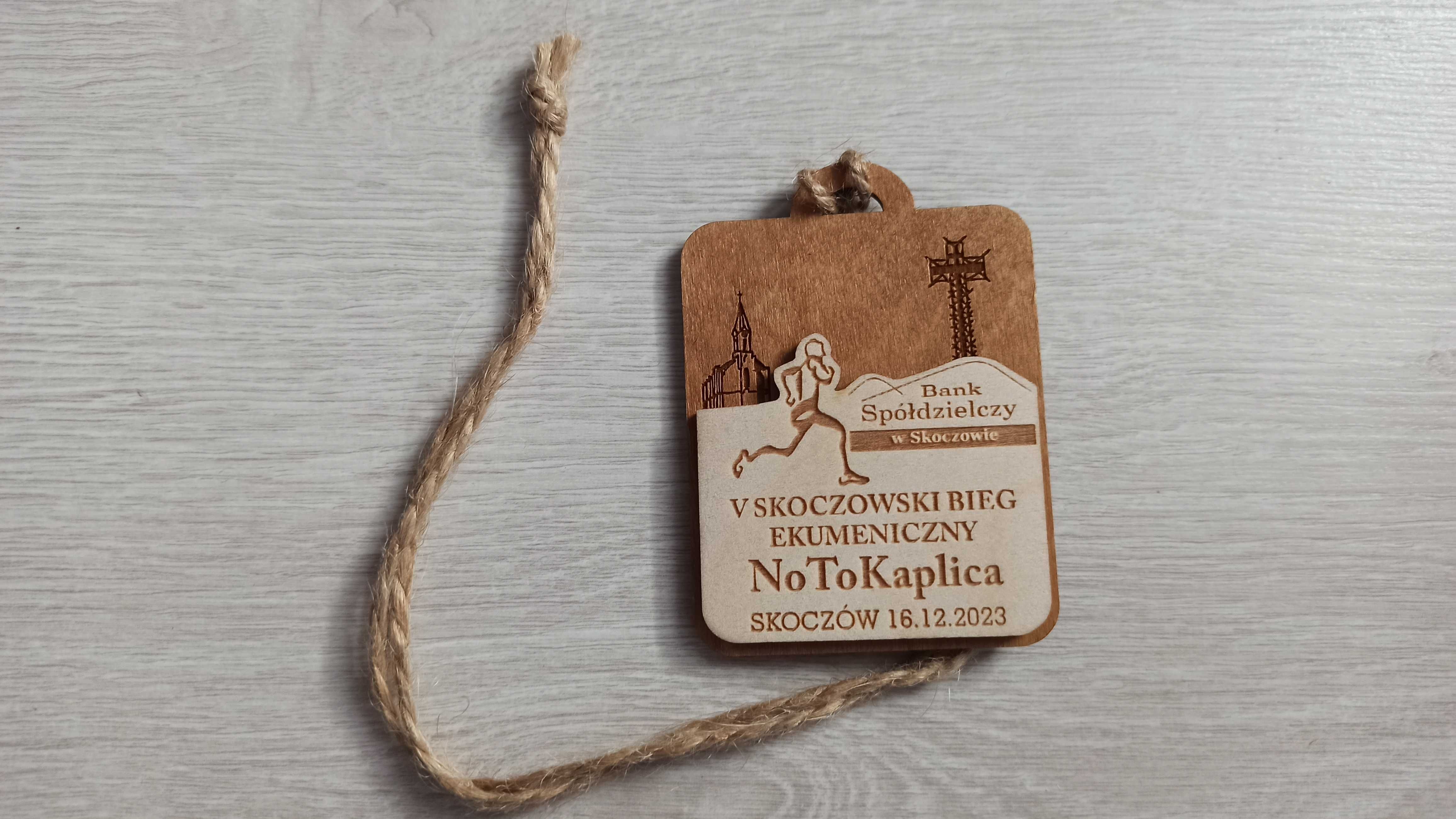 Medal z biegu V Skoczowski Bieg NoToKaplica 16.12.2023