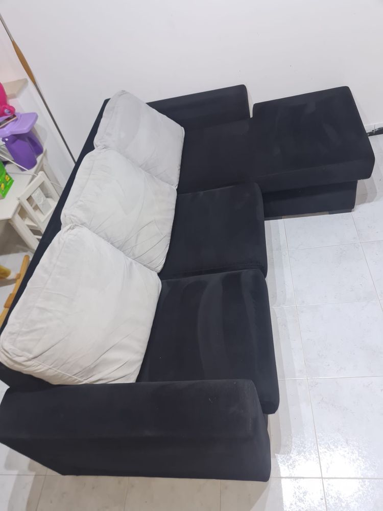 Sofa preto e cinza