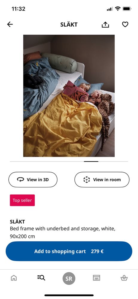 Cama de casal IKEA em ótimo estado