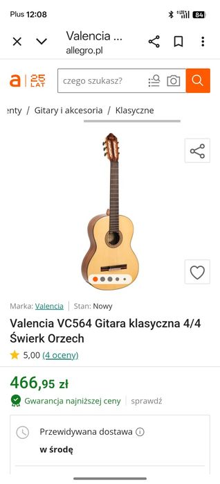 Gitara klasyczna walencja 4/4