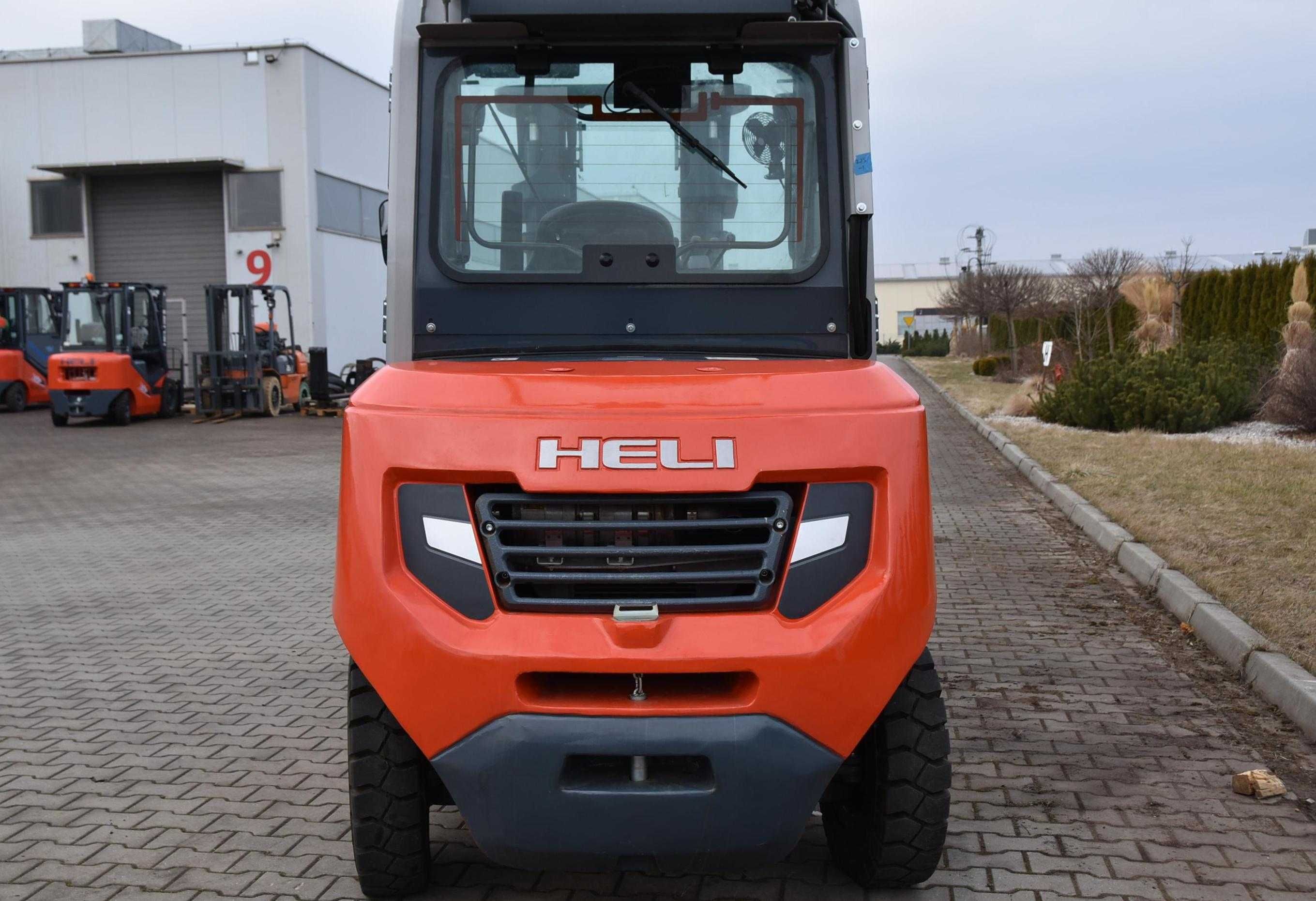 5,0 T 4,7 M Triplex Wózek Widłowy Heli Spalinowy LPG Nowy Kabina,