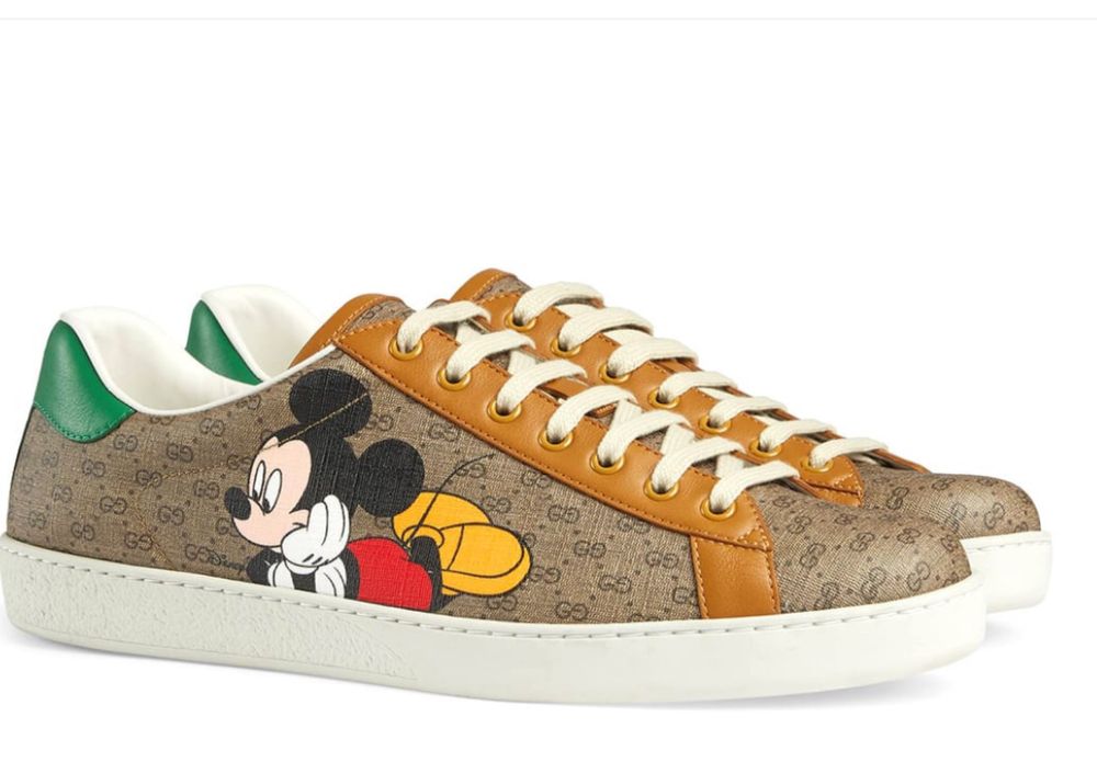 Кеди Gucci, ношені декілька раз, з Міккі Маусом