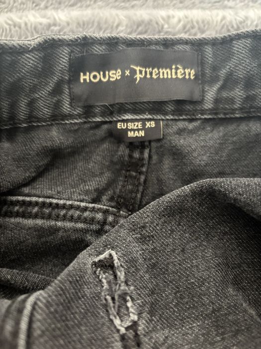 Черные беги джинс в колабе House x premiere