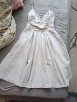 Mohito 34 XS nowa sukienka na ramiączkach jasny szary na wesele