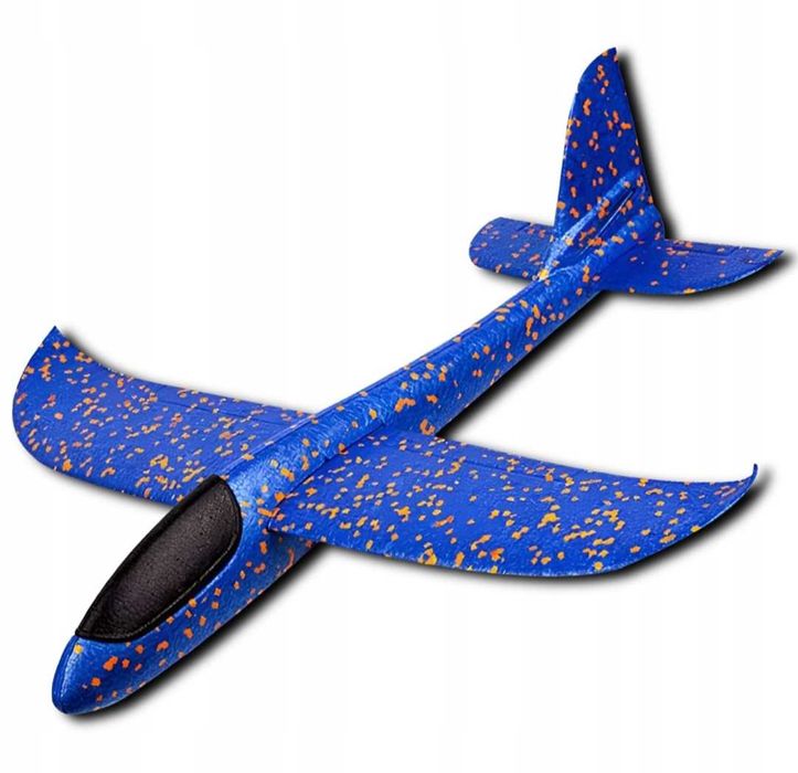 Samolot styropianowy szybowiec rzutnia duży niebieski #317