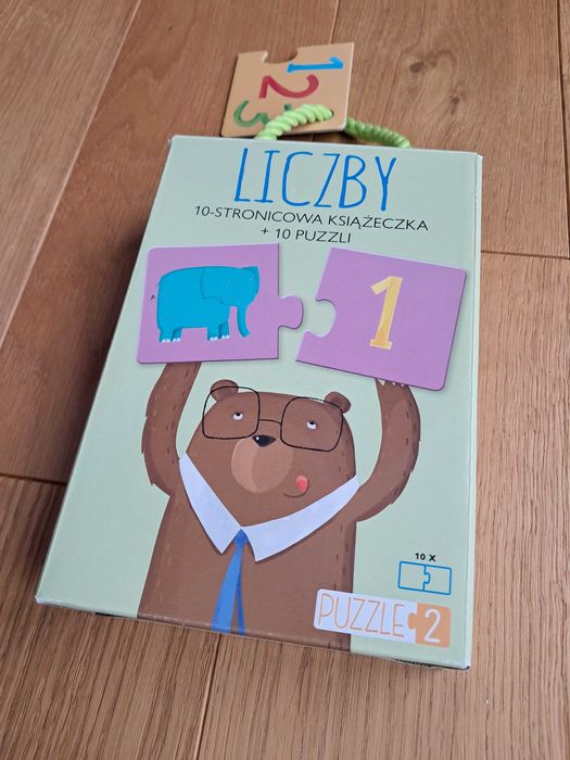 Puzzle Cars sensoryczne i puzzle Liczby z książeczką 2+