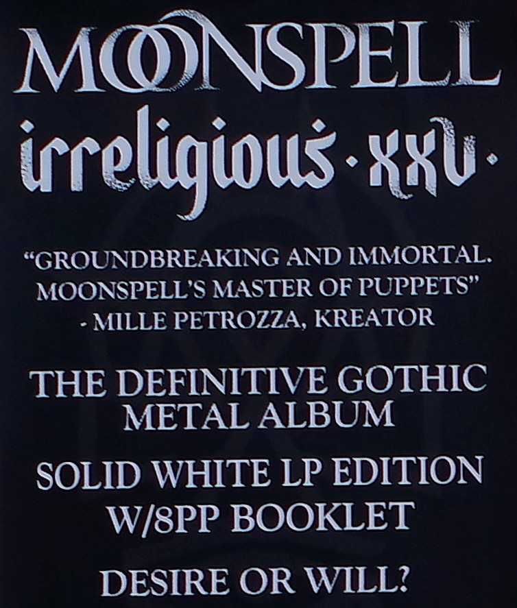 Moonspell – „Irreligious”. Płyta winylowa. Nowa.