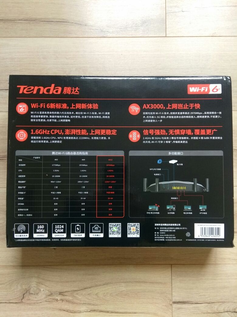 Tenda AX12 WI-Fi 6 AX3000 китайская версия