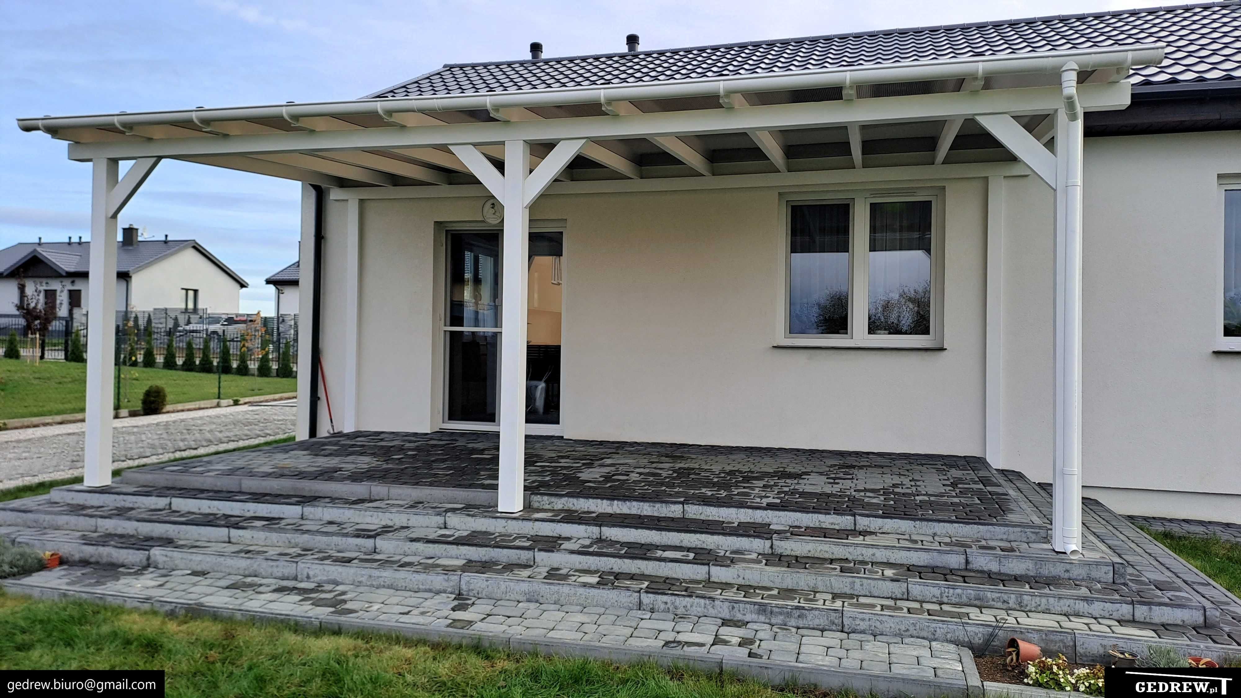 zadaszenie tarasu patio pergola altana wiata poliwęglan 6,3x4m
