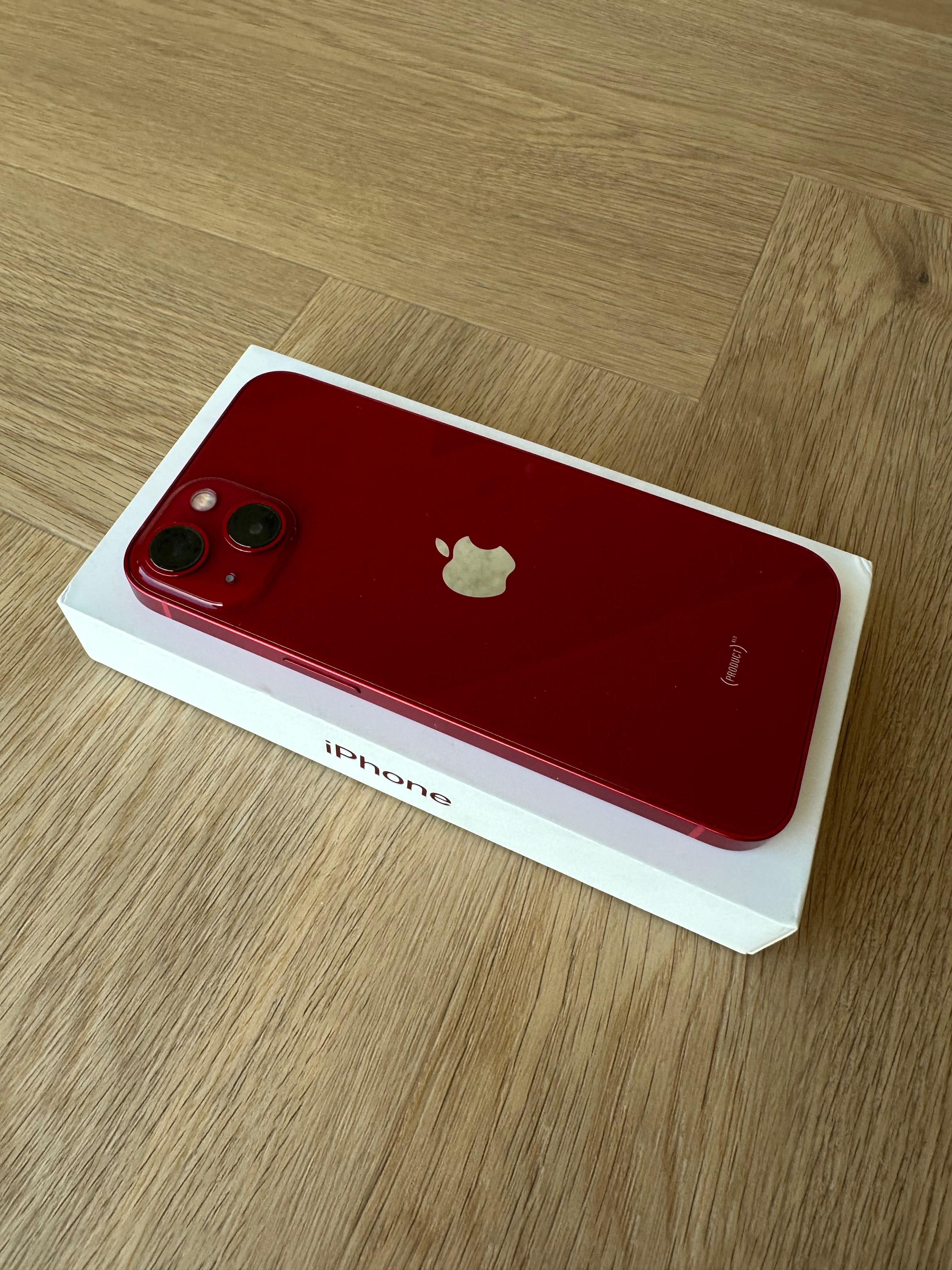 Idealny iPhone 13 128 GB RED w PERFEKCYJNYM stanie!
