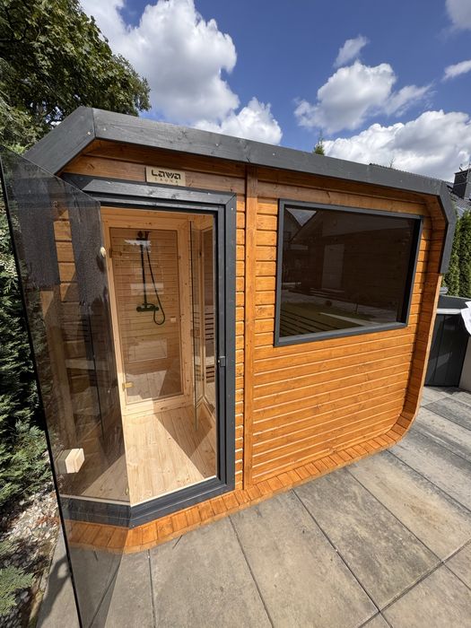 LAWA Sauna KWADRO COMBO z Prysznicem Producent SPA Szwedzkie drewno