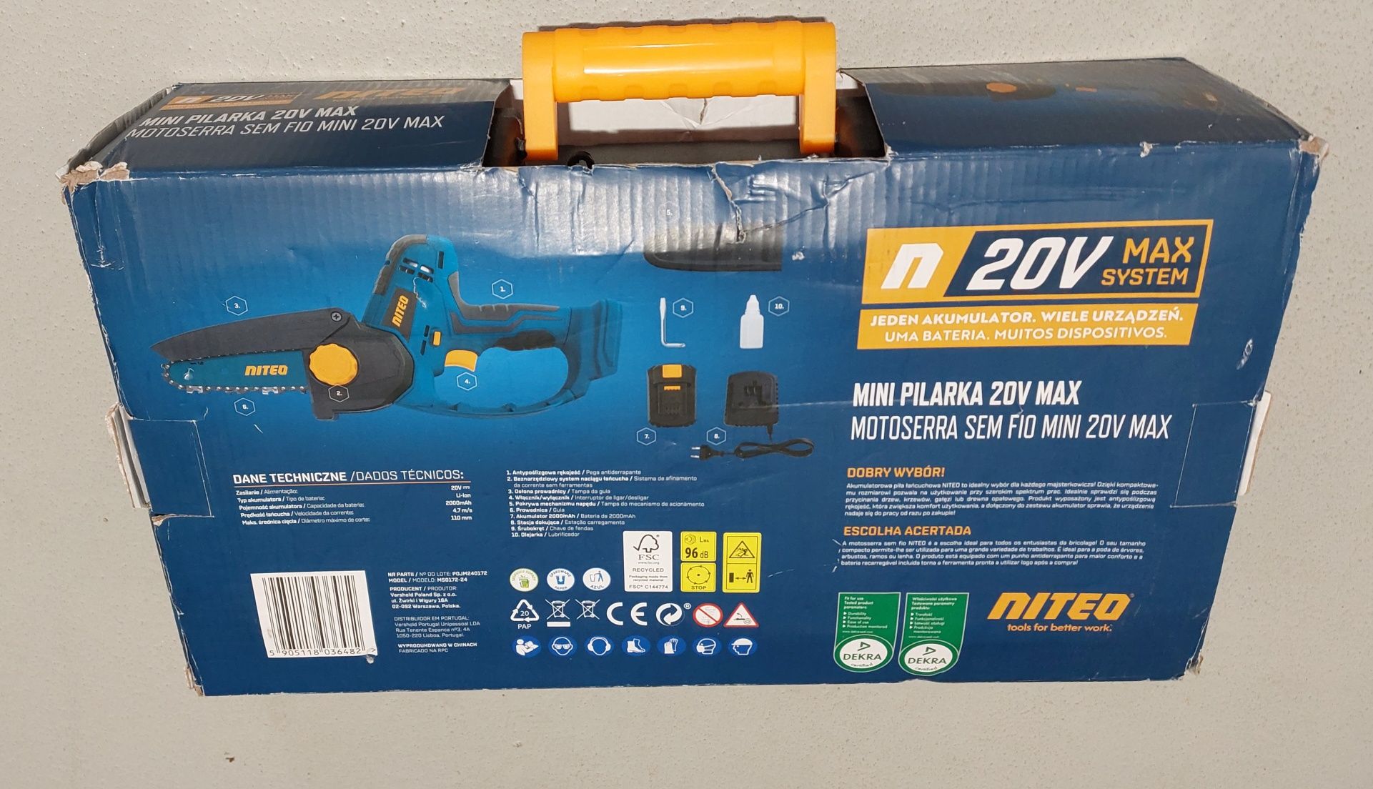 Mini pilarka akumulatorowa NITEO 20V MAX – poręczna i bezprzewodowa!