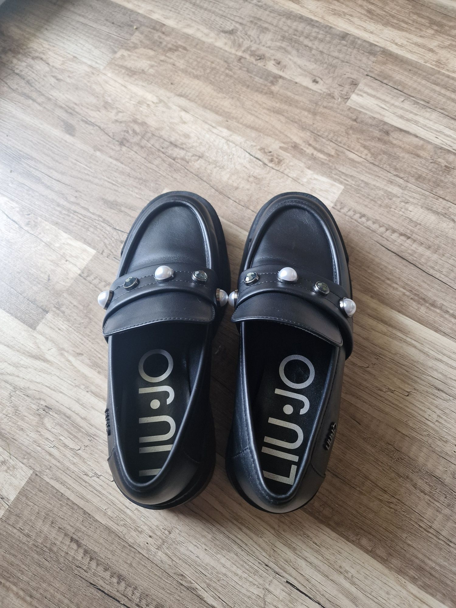 Buty Mokasyny wsuwane Liu Jo Loafersy Love roz 38 SF2263 PX136 czarne