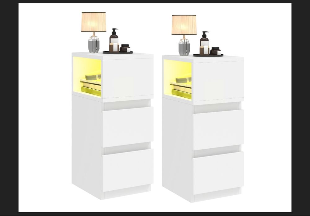 Dwie szafki nocne z ledami