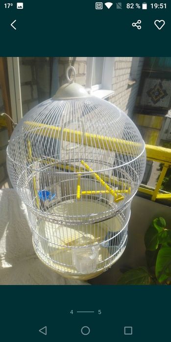 Большая клетка для попугаев Ferplast с чехлом.