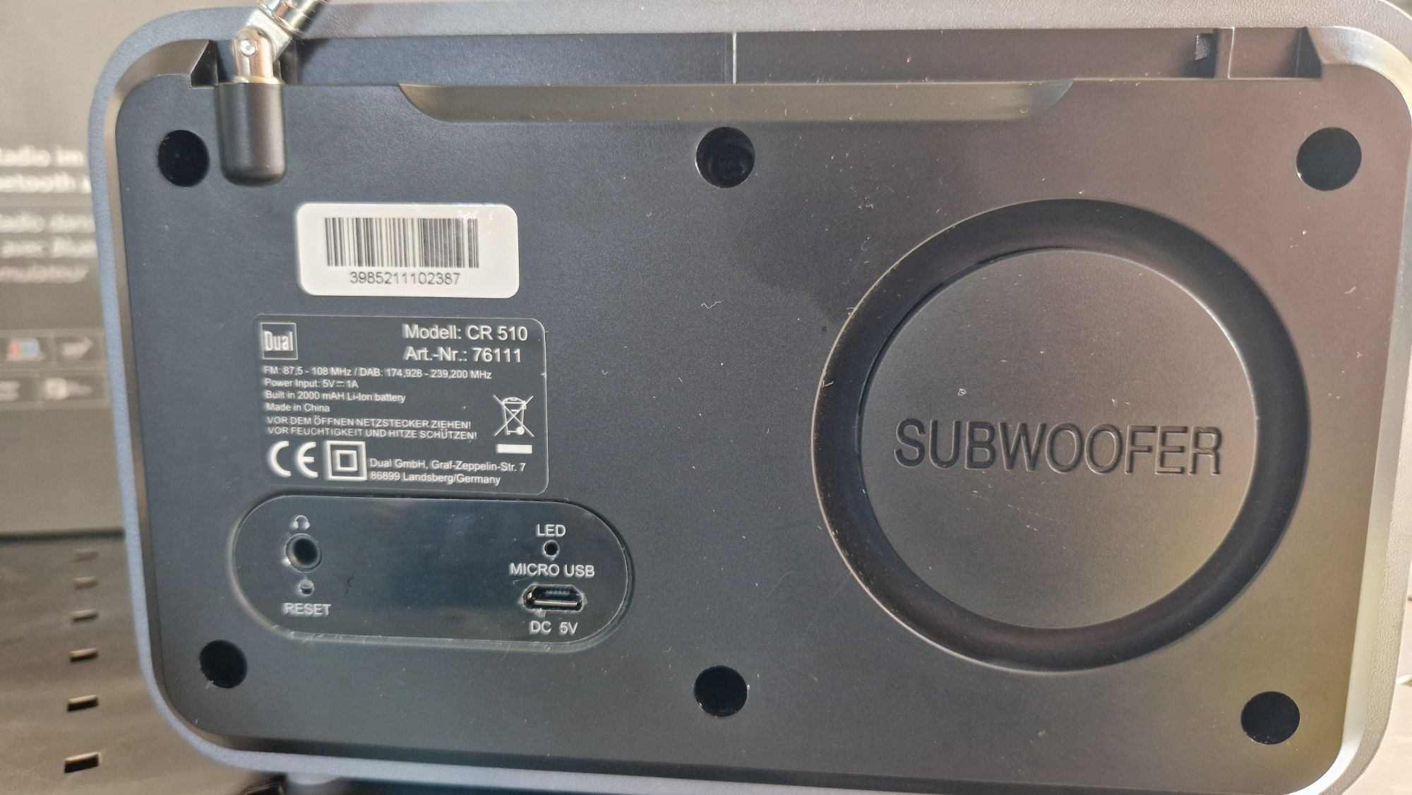 Акумуляторне інтернет радіо WiFi, блютуз динамік, Fm, DUAL CR510