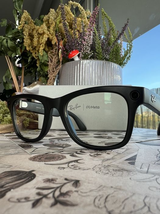 Okulary Meta Rayban Wayfarer czarny mat | jak nowe!