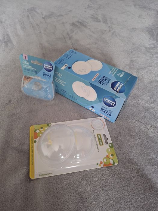 Силіконові накладки, лактаційні прокладки та контейнери для молока