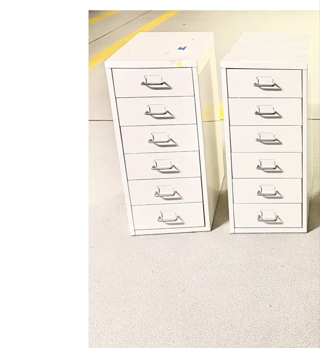 Ikea helmer metalowa szafka z szufladami konternerek pod biurko 2 szt