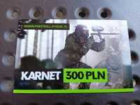 Karnet na paintball o wartości 300zl