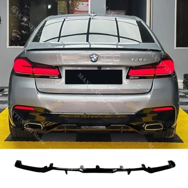 Диффузор на задний бампер BMW G30 накладка бампера юбка губа БМВ Г30