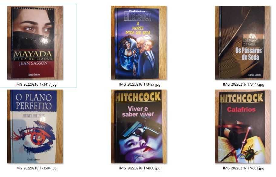 Vários livros - 5€ cada  - Hitchcock