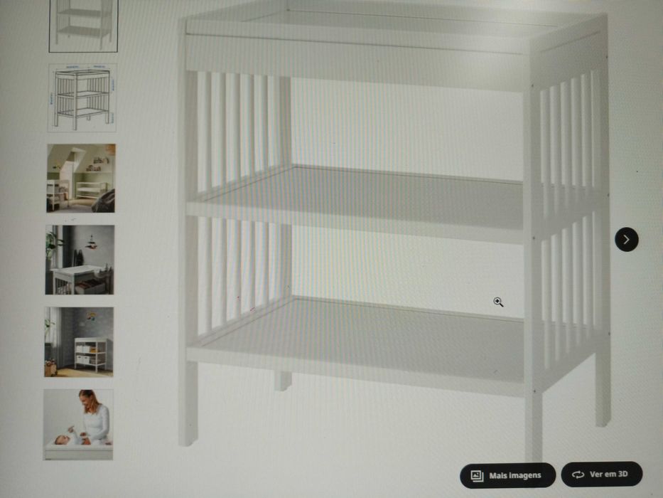 Berço e trocador branco