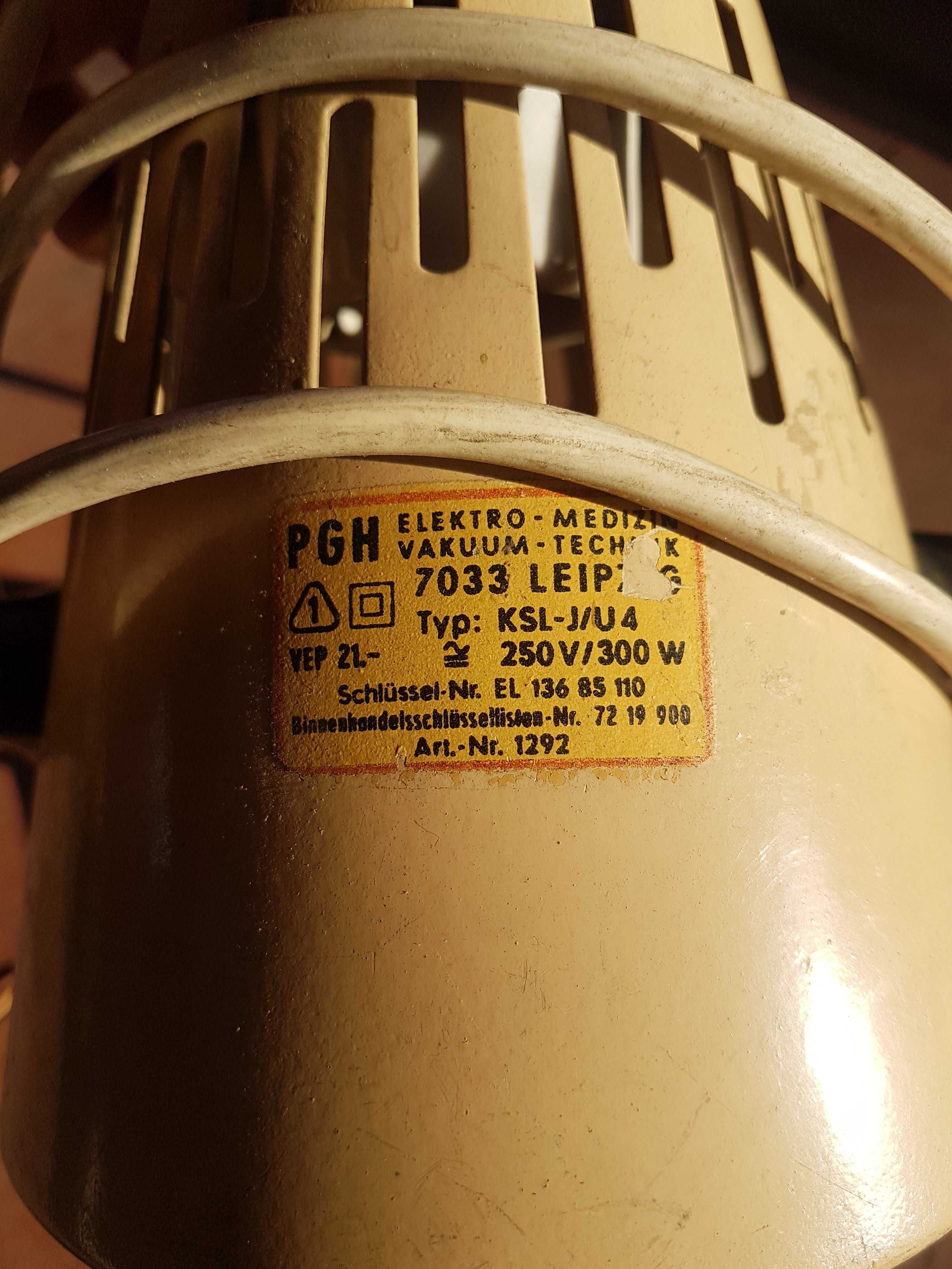 Industrial loft lampa lecznicza leipzig biotherm 1970r e27