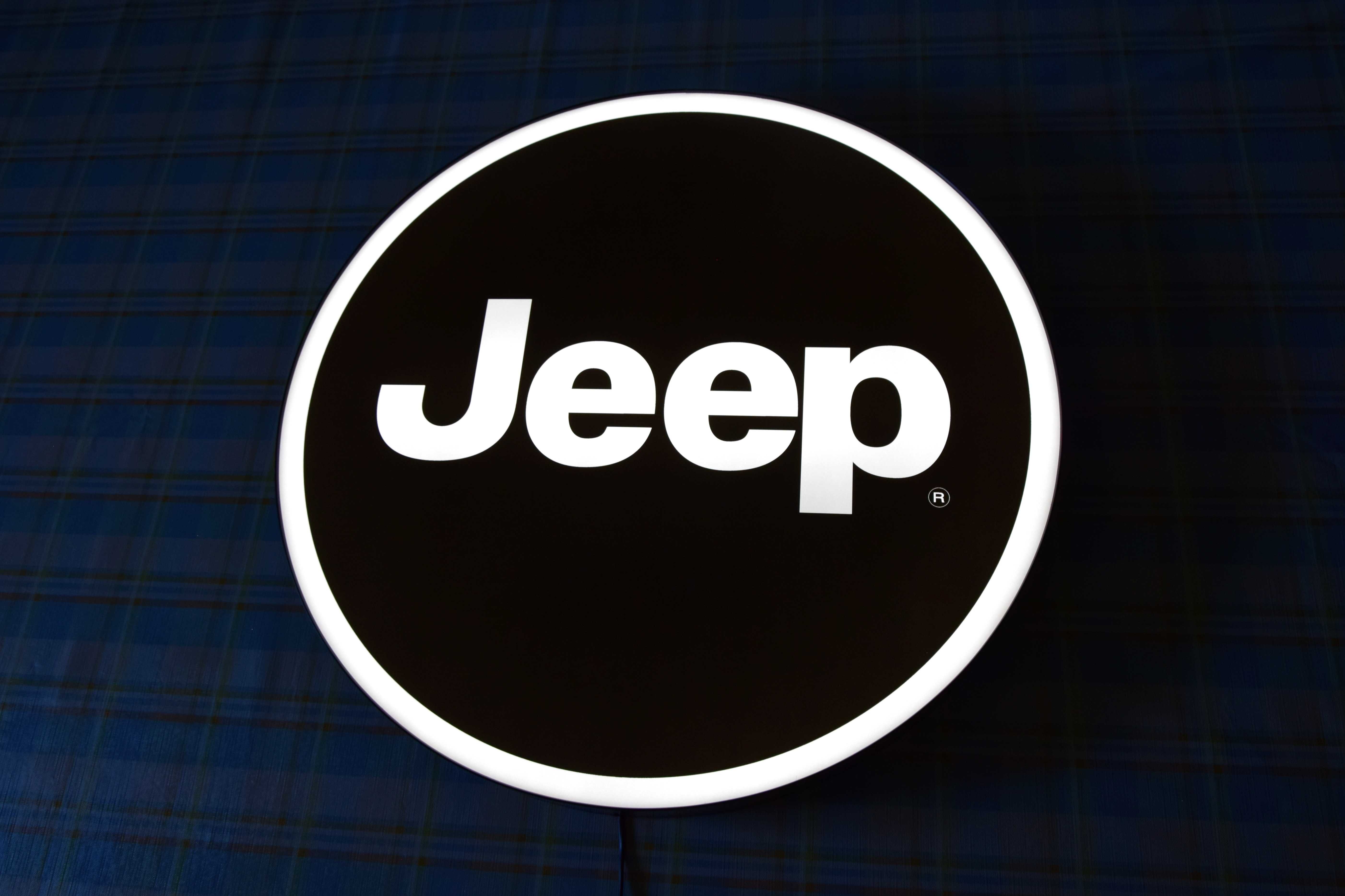 LED Neon JEEP, Podświetlany znaczek, Baner 3D, Logo podświetlane