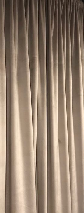Zasłona PREMIUM Beżowa Welurowa Szampan
