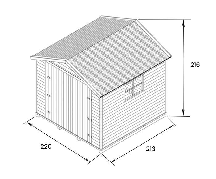Domek narzędziowy drewniany Helena 220cm x 213cm