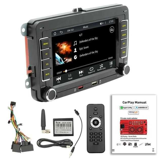 MP5 Bluetooth Carplay Volkswagen Radio samochodowe seat skoda