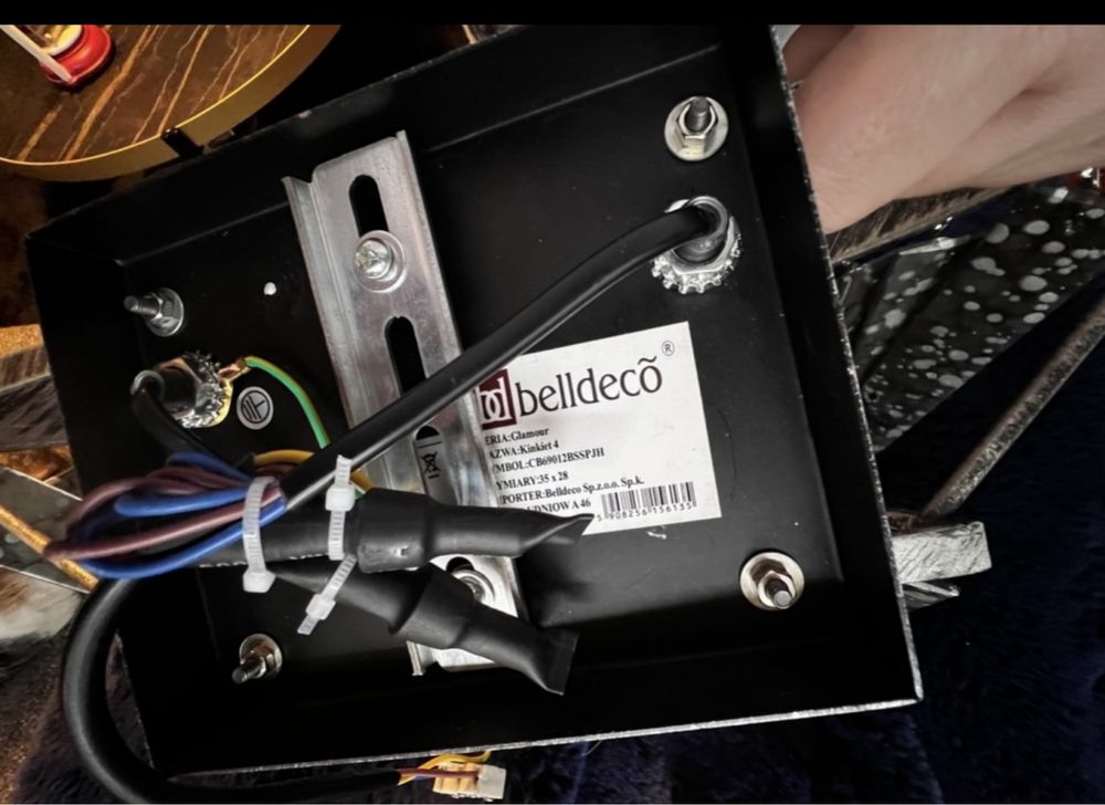 Belldeco kinkiet glamour 4 postarzany piekny