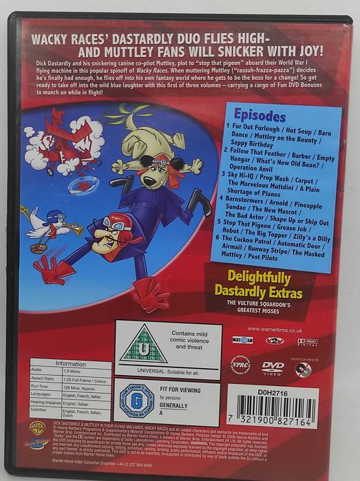 WYPRZEDAŻ 4x DVD retro bajki Hanna Barbera, wacky races Top Cat i inne