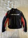 CASACO DAINESE racing 3 d-dry black / red oportunidade