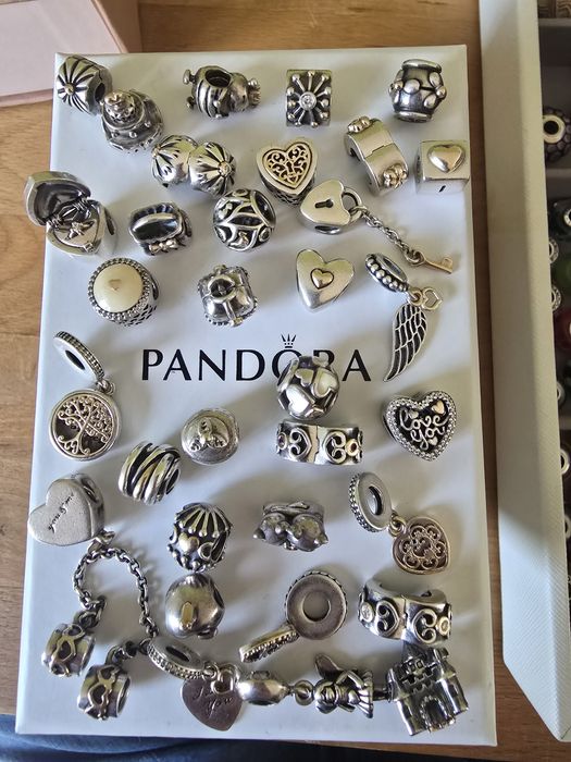 Pandora oyginalny charms z 14k złotem