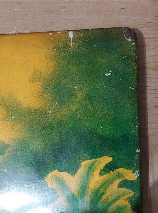 Obrazek obraz na desce azjatycki laka złoty czarny stary malowany