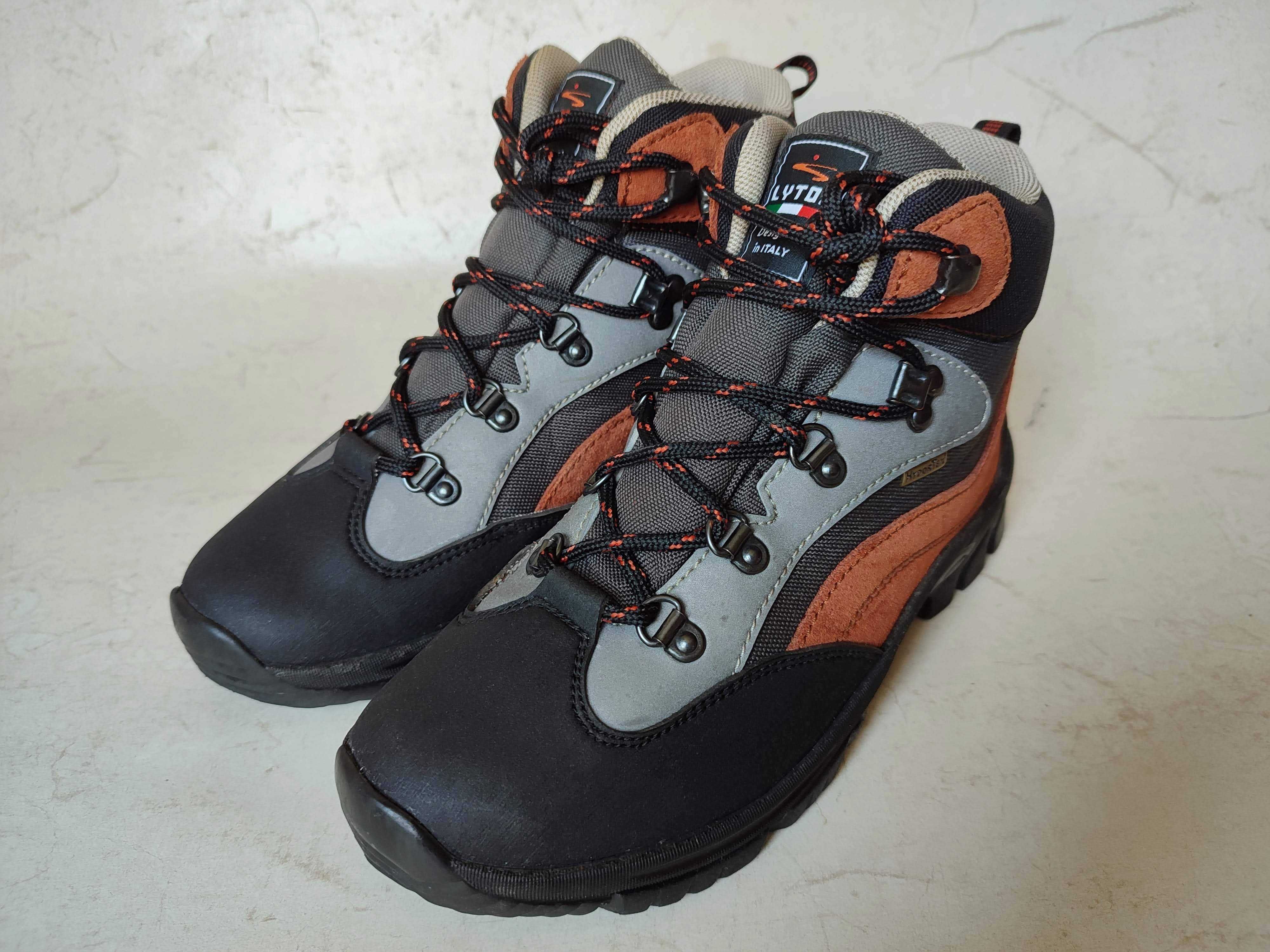 Черевики LYTOS HydorTex EU38 black-grey-orange трекінгові