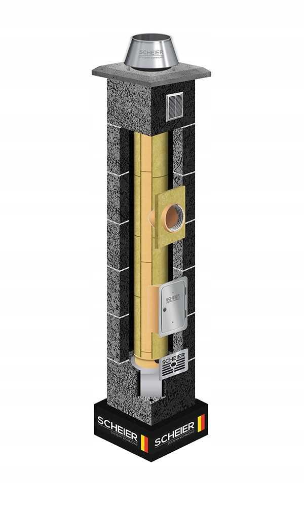 System kominowy Scheier 9mb fi 200 1 wentylacja komin ceramiczny