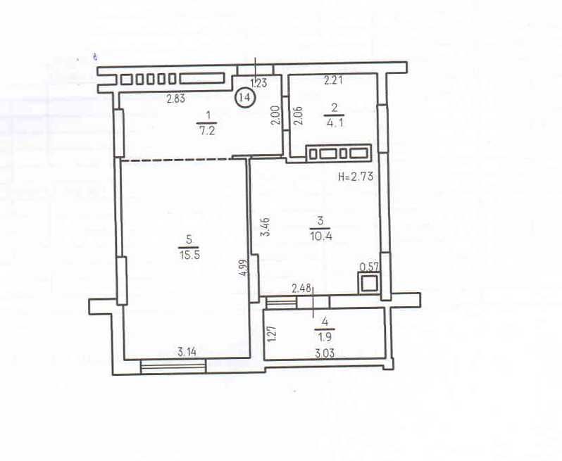 Продам 1к. 39м2, автономне опалення, НОВОБУДОВА