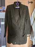 Kardigan sweter narzutka khaki Zara knit s/m/l asymetryczny wiosna