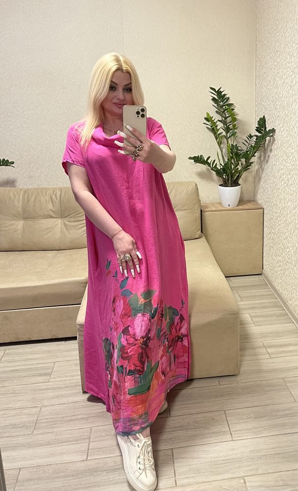 Женское длинное платье италия размер 52;54;56;58