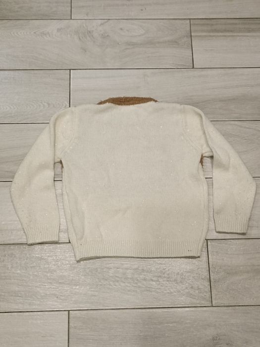 Sweter 110 F&F dziewczęcy świąteczny renifer