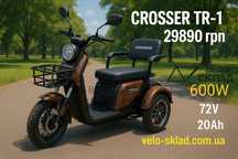 Электротрайк Crosser TR-1 PRO 1000W 72V 20Ah.(2025)