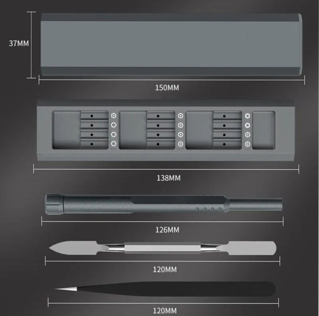 Набор отверток 44 в 1 для ремонта телефонов, компютеров.Магнитные биты