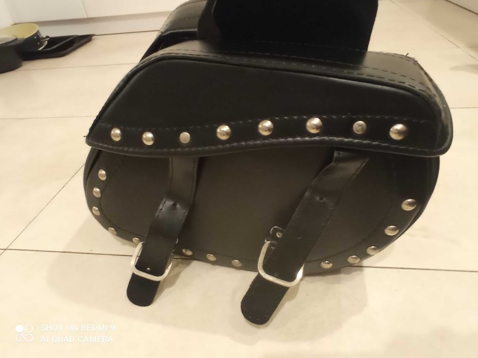 Sakwy kufry skórzane na motocykl chopper cruiser